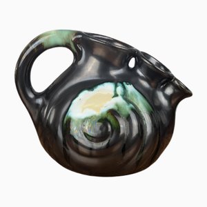 Vintage Art Deco Thulin Fat Lava Keramik Krug in Form einer Schnecke, 1960er