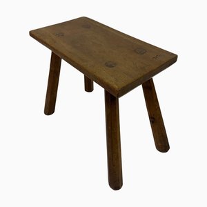 Antique Country Stool in Elm