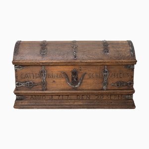 Baroque Domed Chest in Oak, 1717