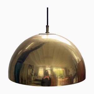 Lampe à Suspension Dome en Laiton attribuée à Wiener Werkstätten, Münich, Allemagne, 1940s