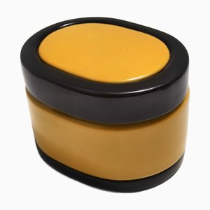 Black and Yellow Ceramic Vide-Poche by Roberta Di Camerino, 1980s