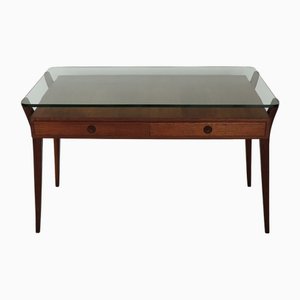 Italienischer Vintage Schreibtisch aus Woog Glas, 1950er