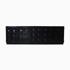 Schwarzes Brutalistisches Sideboard von Frans Defour, Belgien, 1970er