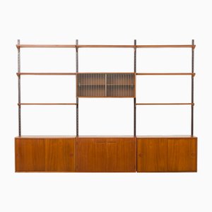 Mid-Century Modern Teak Wall Unit by Kai Kristiansen for FM Mobler, 1960s