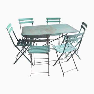 Gartenmöbel Set aus Eisen, 1930er, 7 . Set