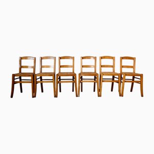 Vintage Farmhouse Chairs, Set of 6