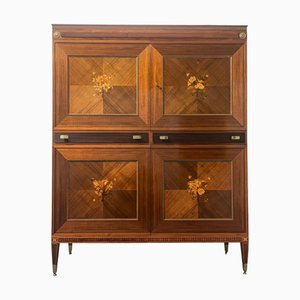 Mid-Century Italian Cabinet Bar with Inlays by Giuseppe Anzani, 1950s