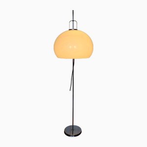 Lampadaire Lucerne Mid-Century Blanc par Luigi Massoni pour Guzzini, Italie, 1970s