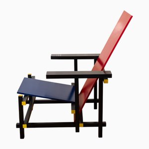 Red and Blue Chair by Gerrit Rietveld for Cassina