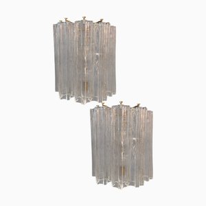 Murano Glass Tronchi Sconces, 1970s, Set of 2