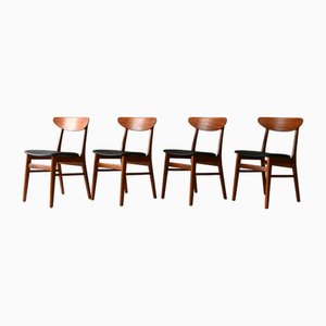 Danish Chairs in Teak from Farstrup Møbler, 1960s, Set of 4