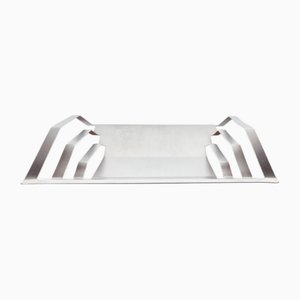 Postmoderne minimalistische Obstschale aus Metall, 1980er