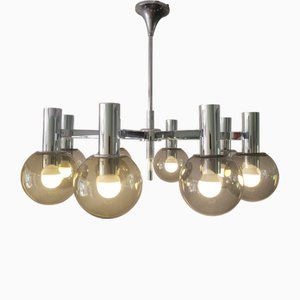 Large Chrome Chandelier by Kaiser Leuchten, 1970s