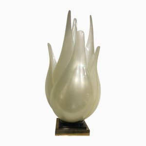 Resin Table Lamp Shaped as a Tulip by Laurent Rougieracrylic, 1970s