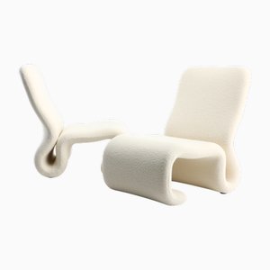 Etcétera Armchairs attributed to Jan Ekselsius, 1970s, Set of 2