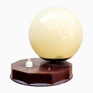 Art Deco Bakelite and Glass Table Lamp, Austria, 1940s