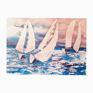 Macarena Sanz, Marina Barcolana Regatta Nº3, Watercolor