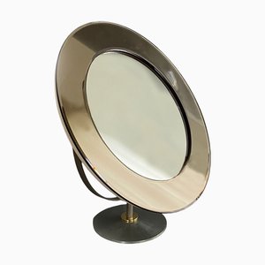 Mid-Century Round Table Mirror, Italy, 1970s