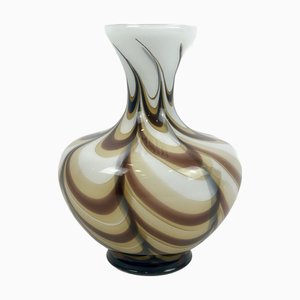 Jarrón Florence vintage de Murano opalino atribuido a Carlo Moretti, años 70