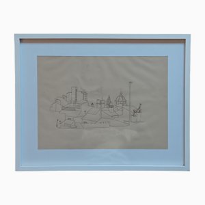 Andreu Alfaro, Paesaggio urbano di Valencia, 1958, inchiostro
