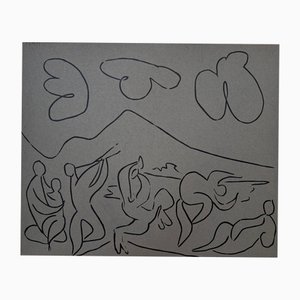 Pablo Picasso, Bacchanal with Mother and Child, Linocut, 1962
