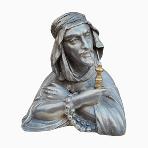 Tintenfass in Silberbronze von Alp Giroux