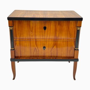 Biedermeier Kommode aus Ebonisiertem & Vergoldetem Kirschholz, Franconia, 1820er