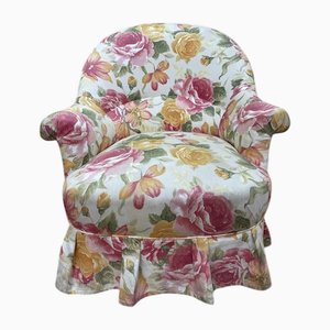 Napoleon III Toad Armchair in Floral Fabric