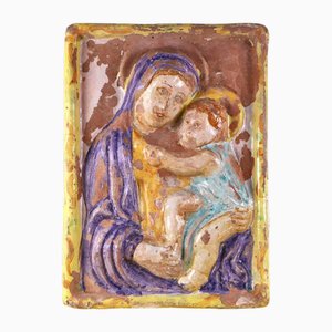 Bas-Relief Tile with Madonna & Child