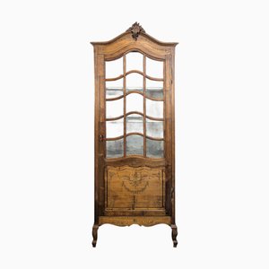 Louis XV Style Display Case in Natural Wood