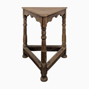 Table Console Tripode Antique en Chêne