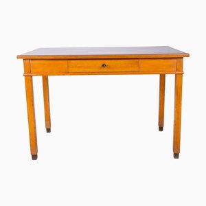 Bureau Vintage en Bois avec Dessus Vert, 1950s