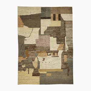 Modern Tribal Rug in Beige