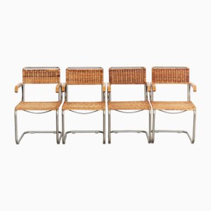 Bauhaus D40 Armchairs by Marcel Breuer for Tecta, 1980s, Set of 4