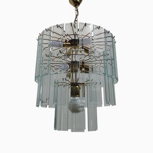 Großer Glas Kronleuchter mit 8 Leuchten, 2000er