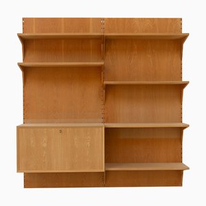 Danish Modern Two-Bay Modular Oak Wall Unit by Poul Cadovius for Cado, 1960s