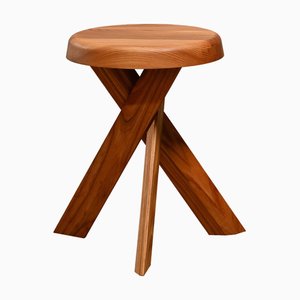 Tabouret Modèle S31 en Orme par Pierre Chapo, France