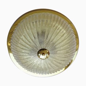 Large Glass Ceiling Light from Honsel, 1960s