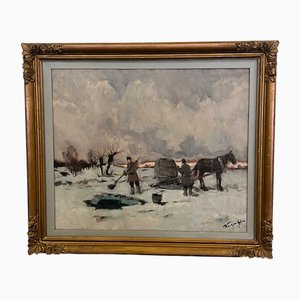 Ivan Karpoff, Landschaft, 1890er, Öl auf Leinwand, Gerahmt