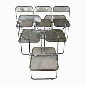 Plia Folding Chairs by Giancarlo Piretti for Castelli / Anonima Castelli, Set of 6