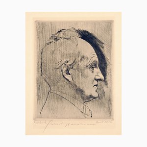 Emil Orlik, Gerhart Hauptmann, 1922, Etching