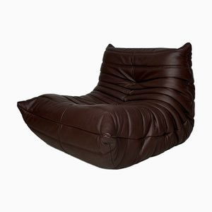 Poltrona Togo vintage in pelle di Michel Ducaroy per Ligne Roset, inizio XXI secolo