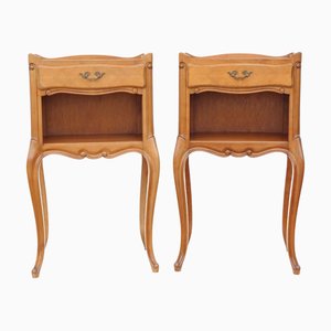 Tables de Chevet Vintage en Merisier, Set de 2