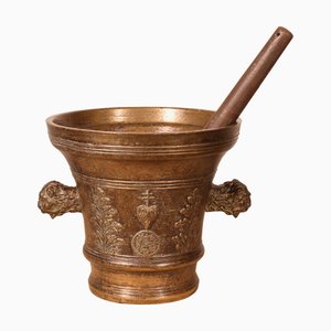 Mortaio antico in bronzo, Italia