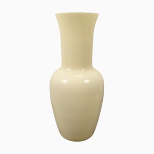 Large Cream Colored Vase from Venini Italia