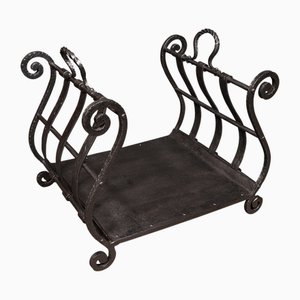 Antique English Log Layer in Wrought Iron, 1850