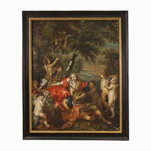 Artista fiammingo, Rinaldo e Armida, 1670, Olio su tela, con cornice