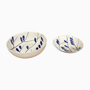 Mid-Century Serving Plate and Bowl Set by Ernestine Capri, Set of 2