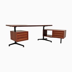 Schreibtisch mit drehbaren Schubladen von Osvaldo Borsani für Tecno, 1960er