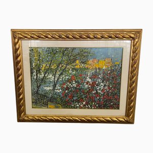 Cascella, Trees, Silkscreen on Canvas, 1985, Framed